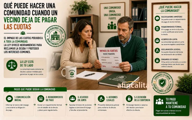 vecino no paga las cuotas de la comunidad