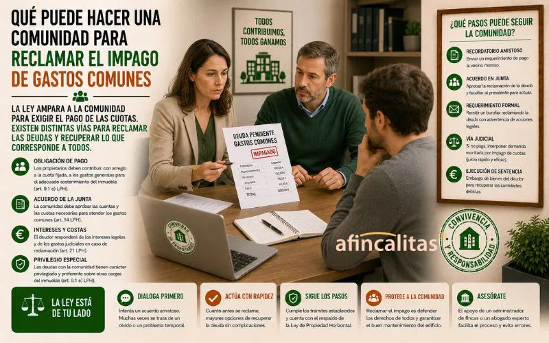 reclamar el impago de gastos comunes