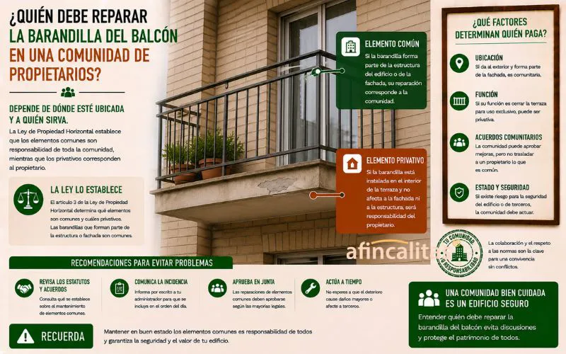 reparar barandilla del balcón