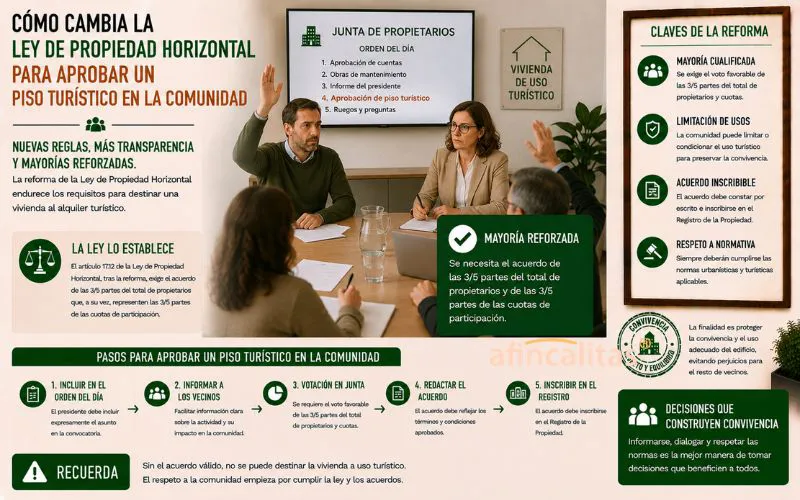 aprobar piso turístico en la comunidad