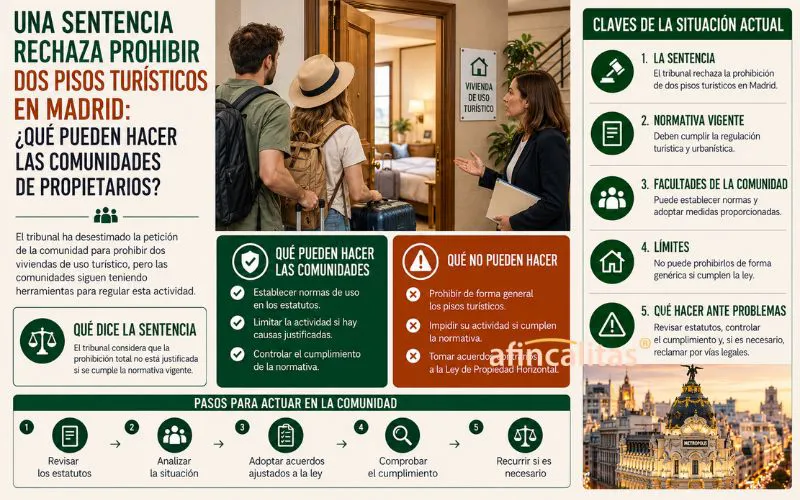 prohibir pisos turísticos en una comunidad