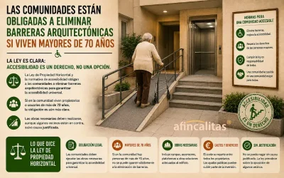 Las comunidades están obligadas a eliminar barreras arquitectónicas si viven mayores de 70 años