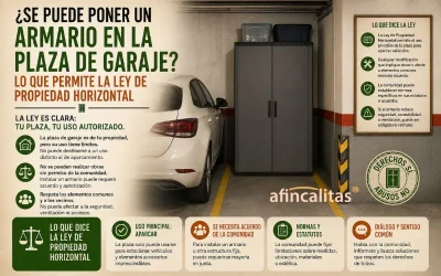 ¿Se puede poner un armario en la plaza de garaje? Lo que permite la Ley de Propiedad Horizontal