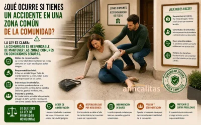 ¿Qué ocurre si tienes un accidente en una zona común de la comunidad?
