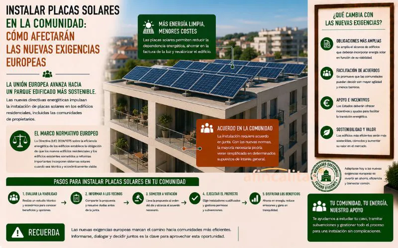 instalar placas solares en la comunidad