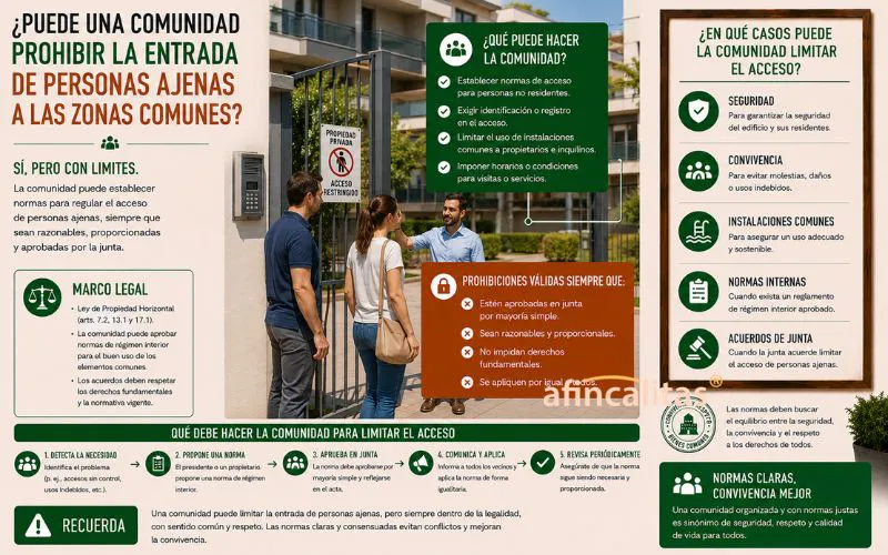 acceso personas ajenas zonas comunes