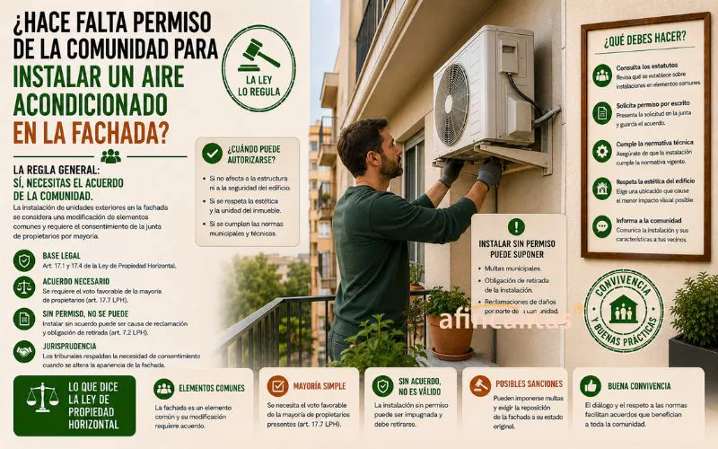 instalar aire acondicionado en la fachada