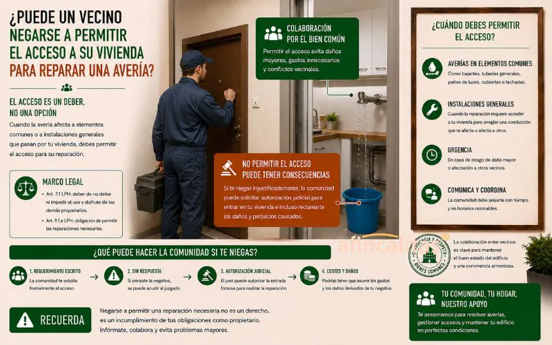 permitir acceso vivienda para reparación