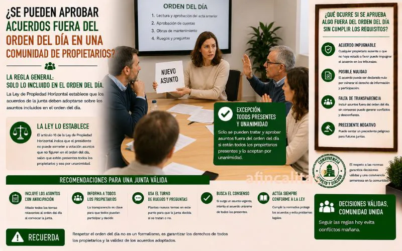 acuerdos fuera del orden del día