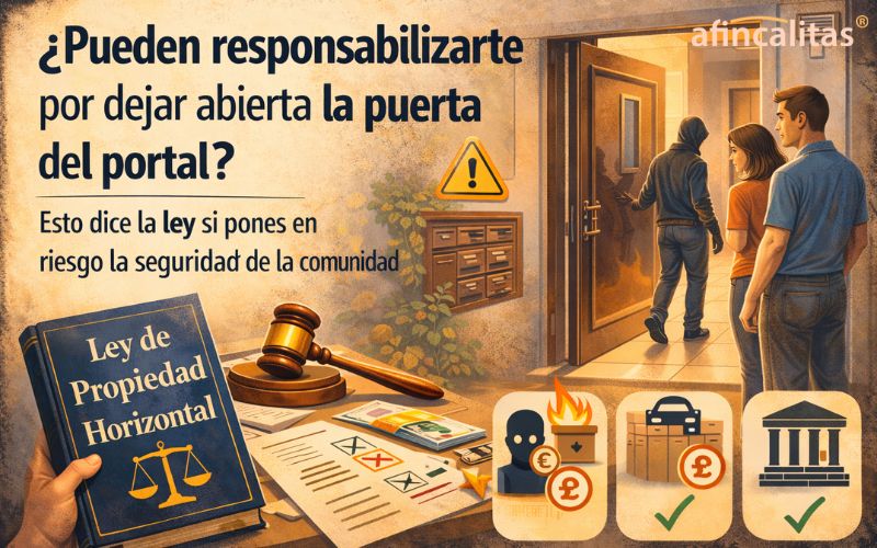 ¿Pueden responsabilizarte por dejar abierta la puerta del portal? La ley lo aclara